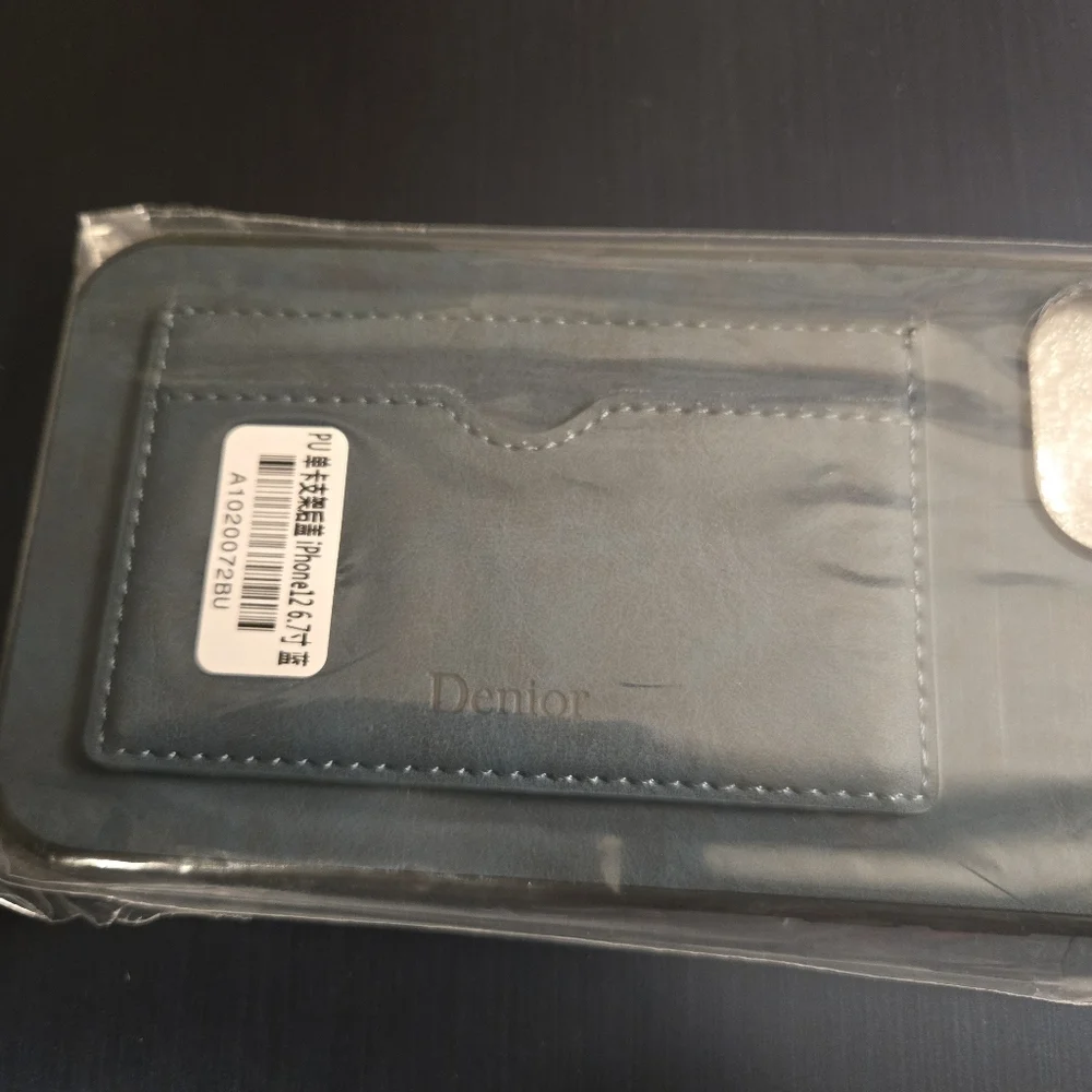 iPhone 12 Pro Max Blue Leather Case